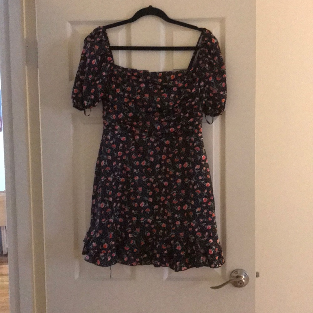 Puff Sleeve Milkmaid Floral Dress